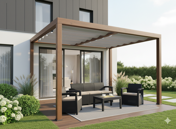 ZESTAW MEBLI OGRODOWYCH - ANTRACYT (2 FOTELE, STOLIK, DUŻA SOFA)