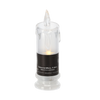 LED HOLO ACRYLIC CANDLE 18CM WITH BATTERIES WARM WHITE*2433