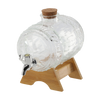 1,5 L GLASS BRREL ON A WOODEN STAND