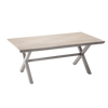 ALUMINIOWY STÓŁ OGRODOWY Z BLATEM POLYWOOD 180 x 100 x 75 CM BEŻOWY *9477