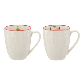 KUBEK PORCELANOWY 400 ML MIX ŚWIĄTECZNYCH WZORÓW *1841