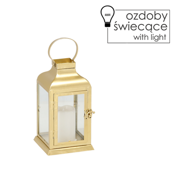 LAMPión 11 x 11 x 22 CM LED METALOVÝ ZLATÝ *0900