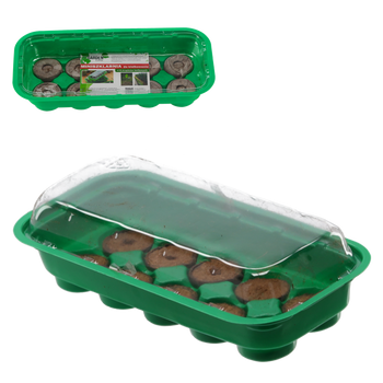 SEED STARTING KIT (MINI GREENHOUSE + 10 PEAT DISCS) packet=4sets *8556