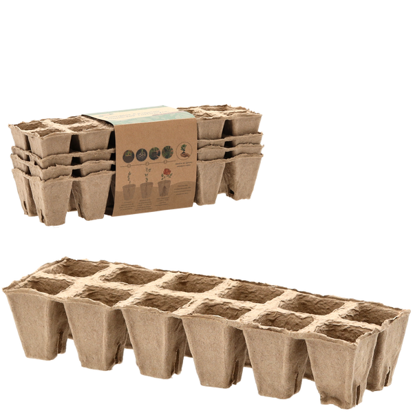 KPL. 4 BUC PORTIȚE ÎN GHIVECI DIN TURBA 27,5 x 9 x 5 CM