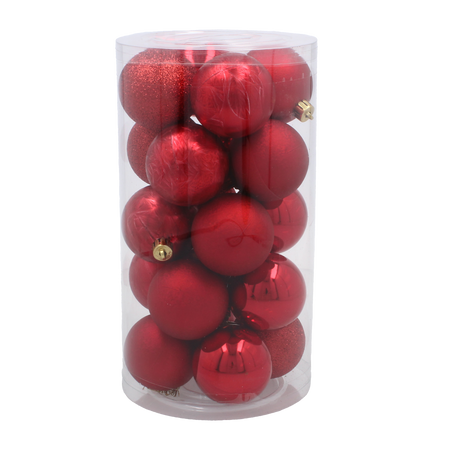KPL. 20 BOMBEK IN TUBE 5 CM RED / GOLD / SILVER *3801
