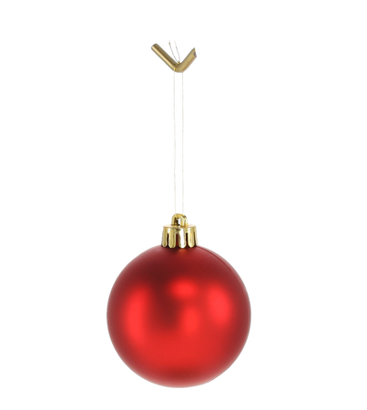 SET OF 24 BAUBLES 6 CM RED/GOLD/SILVER