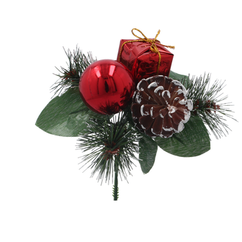 CHRISTMAS DECORATIVE BRANCH 18 CM RED