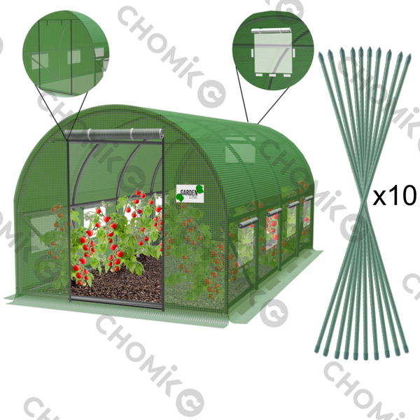 TUNEL FOLIOWY OGRODOWY 4 SEGMENTOWY ZIELONY NEW SOLUTION 4 x2,5 x 2 M *3069