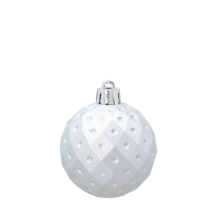 SET OF 6 BAUBLES 6 CM RED/GOLD/SILVER (TUBE)