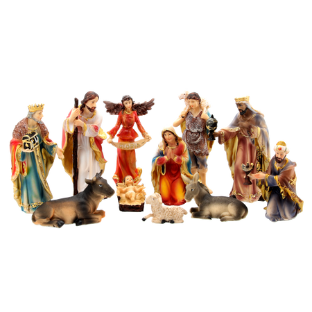SET OF CHRISTMAS FIGURINES 11 PCS. to 15 CM polyresin