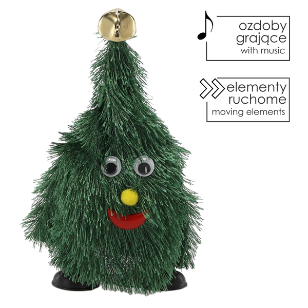 WALKING CHRISTMAS TREE WITH MUSIC 20,5 CM