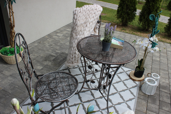 Set de mobilier de grădină metalic "MADISON" masă + 2 scaune *8251