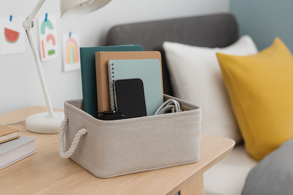 ORGANIZER PROSTOKĄTNY 26 x 36 x 16 CM BEŻOWY ROZM. M *4779