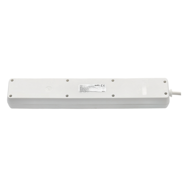 EXTENSION CORD POWER STRIP WITH SWITCH 6 SOCKETS 3 M WHITE