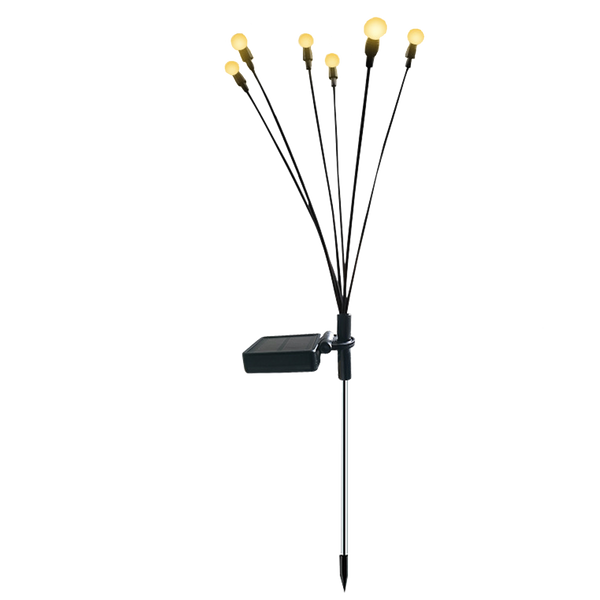 Sada 2 solárních lamp H 70 cm se světlem 6 LED teplá bílá *5899