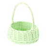 RATTAN BASKET 26 x 26 x 14/35 CM WITH HANDLE - GREEN