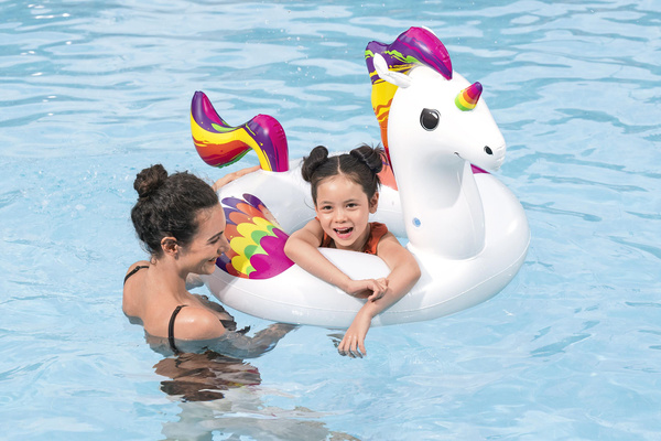 KOŁO PLAŻOWE DMUCHANE JEDNOROŻEC FI 119cm x 91cm  *7432