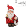 FIGURINA RELIGIOASĂ - MOȘ CRĂCIUN CU OM DE ZĂPADĂ LED 23 x 20,5 x 38,5 CM ambalaj=1 buc *4886