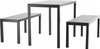 SET DE MOBILIER PENTRU GRĂDINĂ MASĂ 110 x 58,5 x 75,5 CM + 2 BĂNCI 110 x 39 x 45 CM GRI *0841