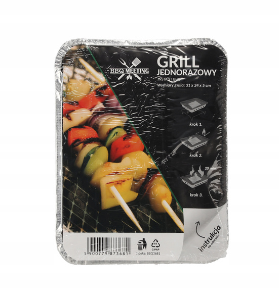 JEDNORÁZOVÝ GRIL BRIKET 31 x 24 x 5 CM disp=6ks *3681