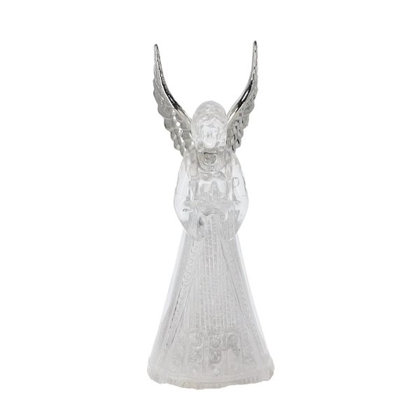 CHRISTMAS DECORATION - SMALL LED PLASTIC ANGEL 4 x 4 x 11 CM ASSORTED DESIGNS disp=12pcs