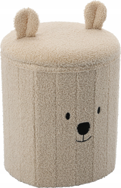 SKŁADANA PUFA ZE SCHOWKIEM 28 x 28 x 34 CM JASNY BEŻ *4250