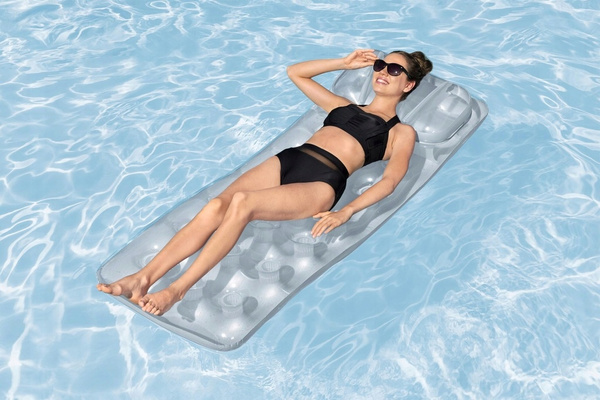 SALTEA INFLATABILĂ 1.88 x 71 CM ARGINTIE *0312