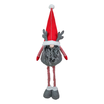HOLIDAY GNOME WITH ADJUSTABLE LEGS 70 - 95 CM WITH REINDEER ANTLERS