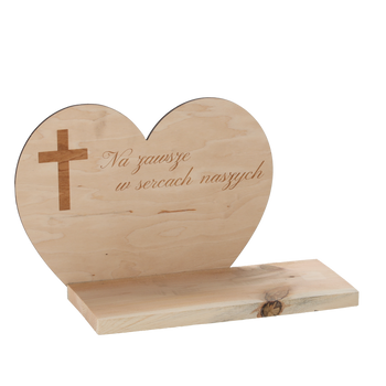 PODSTAWKA POD ZNICZ SERCE 05 NIEOPALANA 22x30x15,5cm *7844*