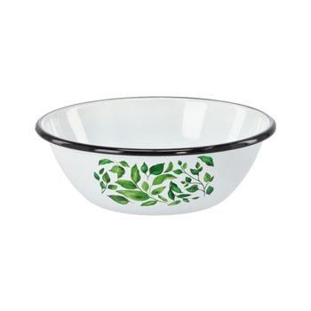 ENAMEL BOWL 0.6 L 16.5 CM WHITE FIKUS