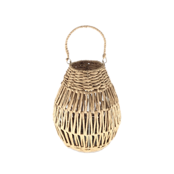 LAMPA 20 x 26 CM S SKLENENOU VLOŽKOU - PRÍRODNÁ *3193