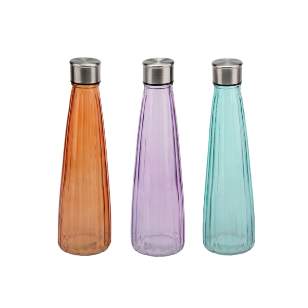 BOTTLE 500 ML WITH SCREW CAP MIX COLORS