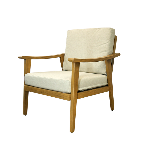 ALUMINUM FURNITURE "TIRANA" SET (SOFA + 2 ARMCHAIRS + TABLE) BEIGE + BEIGE CUSHIONS