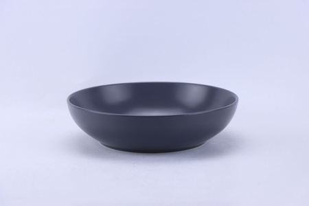 DEEP PLATE 19,5 CM CERAMIC ROUND "GREY" PACK=6 PCS