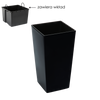 Planter FINEZJA 300X300 MM WITH INSERT - BLACK