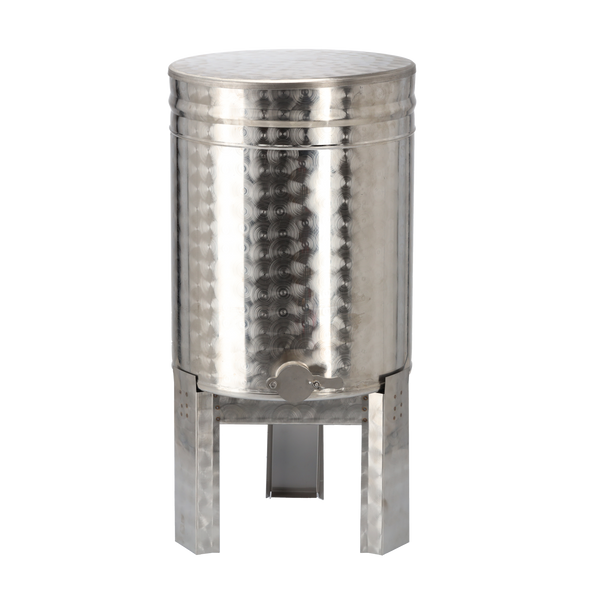 ODSTOJNIK 63 L NA STOJAKU Z ZAWOREM NIERDZEWNYM I POKRYWĄ*1406