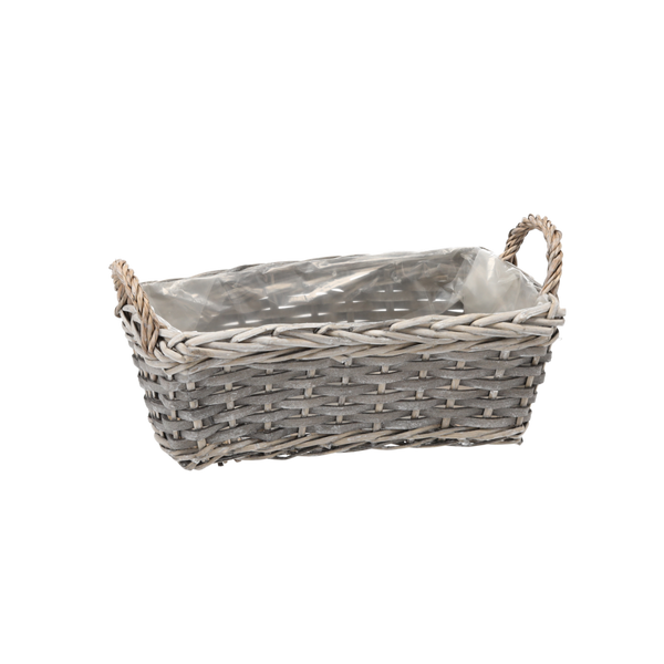 CACHEPOT CU FIBRE DE RACHITA RECTANGULAR 32 X 16 X 12 CM *9230