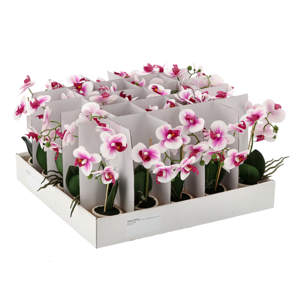 UMĚLÝ KVĚT - ORCHIDEA MIX 3 BARVY 30 CM balení=25 ks paleta=75 ks *4849