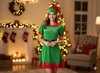 WOMAN CHRISTMAS GREEN ELF SUIT