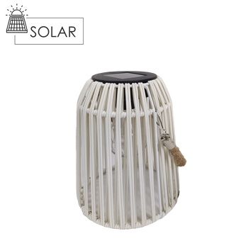 LAMPION SOLARNY BIAŁY 18 CM LED *6020