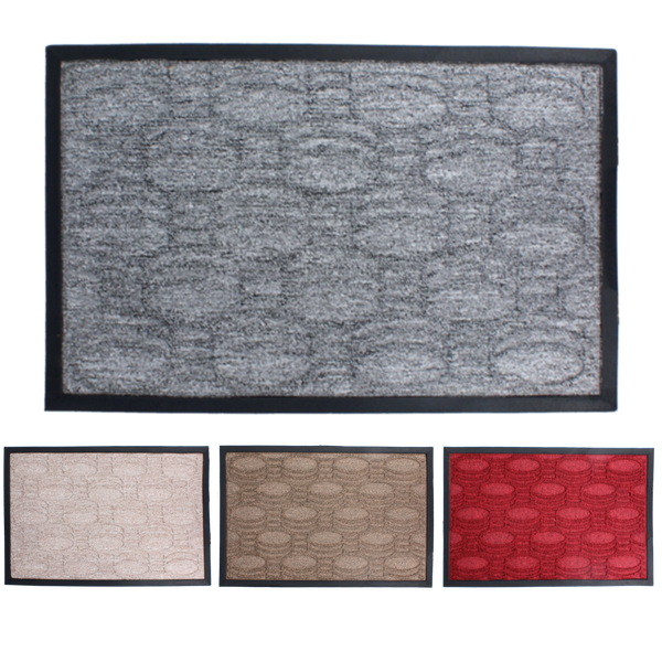 RECTANGULAR RUBBER + PP DOORMAT 40X60 MIX COLORS