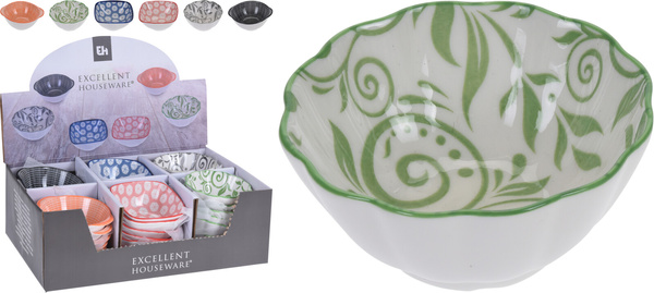 Miska na občerstvenie z porcelánu 9,5 cm, disp. 36ks *3766