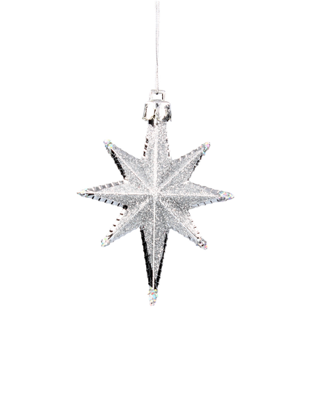 KPL. 4 OZDÓB CHOINKOWYCH GWIAZDKA 10 CM *1147