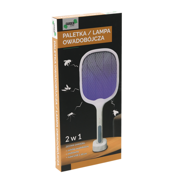 PALETKA OWADOBÓJCZA 2W1 Z 6 DIODAMI UV USB-C *0435