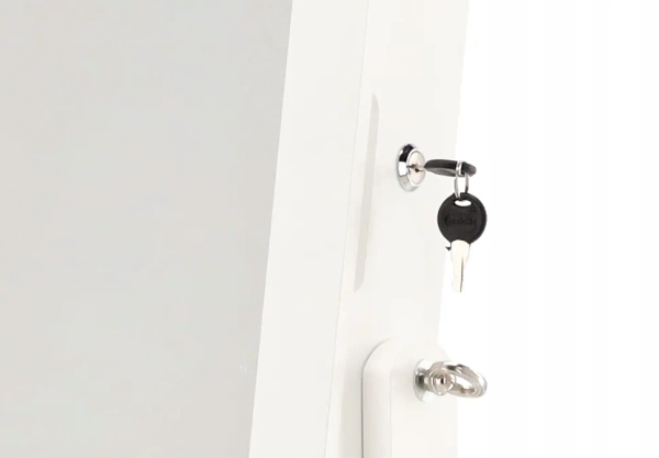 JEWELRY CABINET WITH MIRROR WHITE 34 X 35.5 X 120 CM