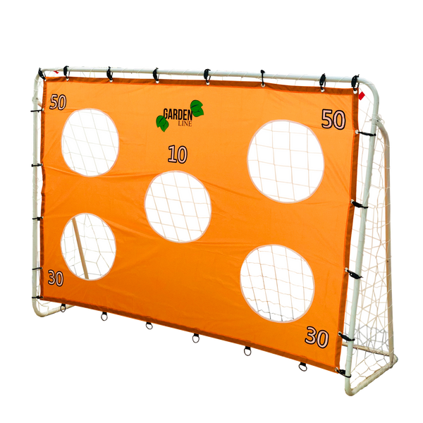 Soccer goal with target cloth