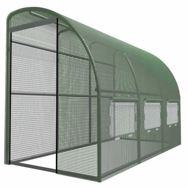 TUNEL FOLIOWY OGRODOWY 3 SEGMENTOWY "POŁÓWKA" ZIELONY 3x1,5x2 m