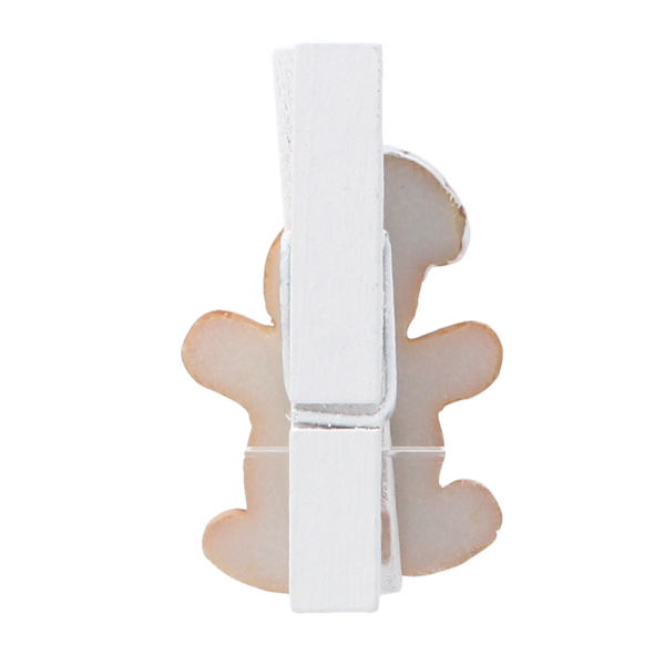 KPL. 8 OZDÓB BOŻONARODZENIOWYCH Z KLIPSEM MIX WZORÓW 3 x 4 CM opak=12kpl *8617