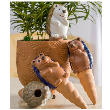 CERAMIC WATERING CAN 7.8 x 16.5 CM HEDGEHOG - MIX COLOR pack=4pcs