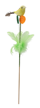 ORNAMENT DE PAȘTE PE CÂrlig - PISICĂ ÎN PENE 30 CM MIX 2 CULORI ambalaj=12 buc *9564